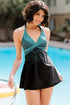 Dot Print Halterneck Tankini Set